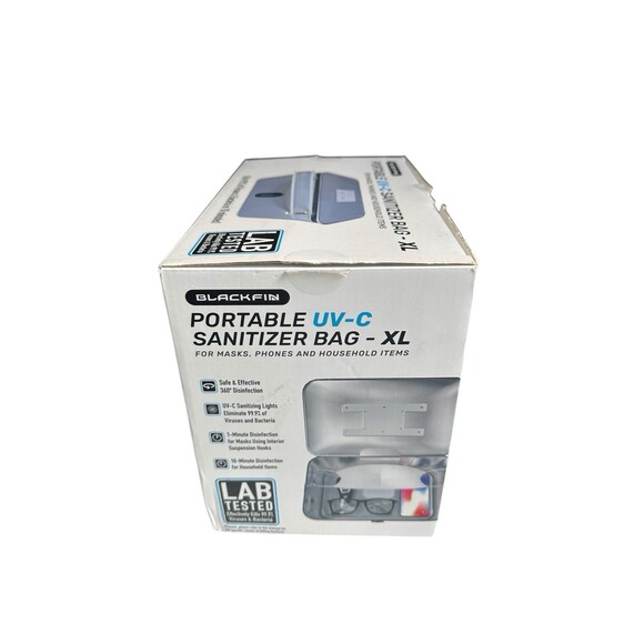 Black Fin Portable UV Sanitizer Bag XL 11L UV Light Sterilizer Masks Phones - Picture 8 of 16